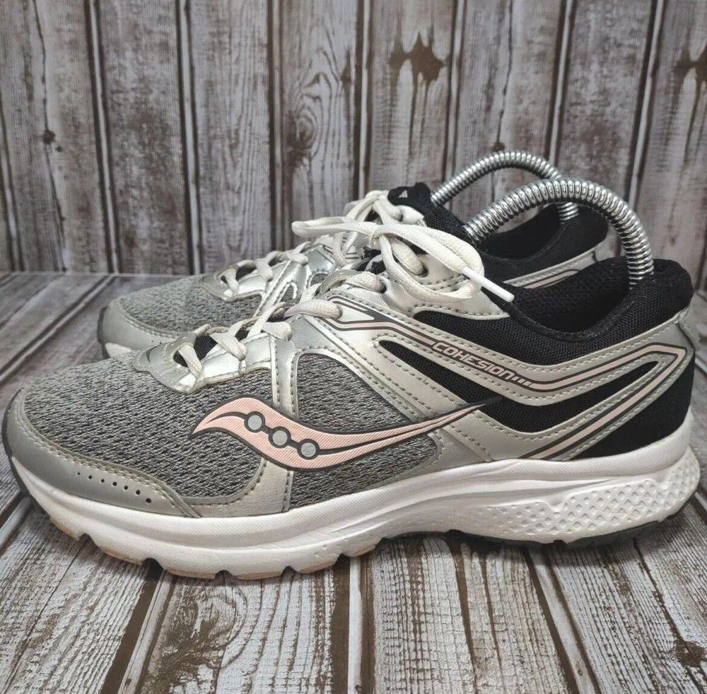 Saucony Cohesion 11 Women's Size 8 Gray Lace Up Running Shoes S10420-12